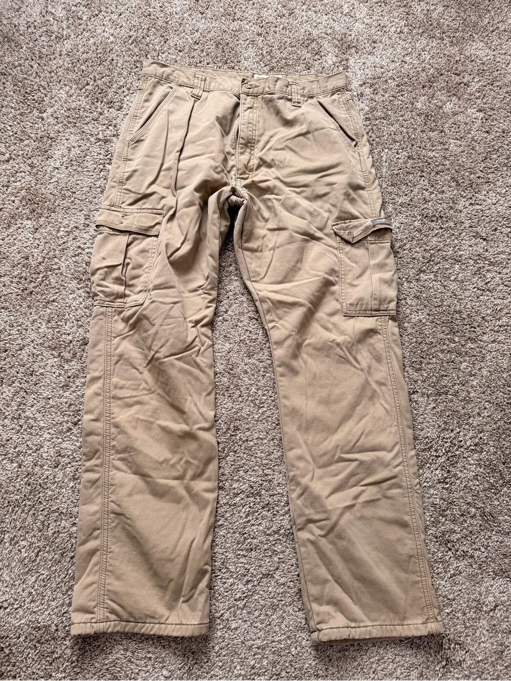 Duluth Men's Tan Lined Cargo Pants